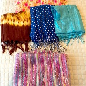 5 ladies scarves
